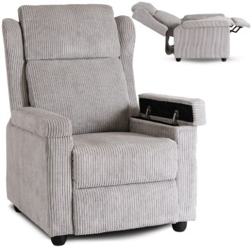 Mebel Elite Раскладной кресло Spencer, серый, из вельвета, ME.SPENCER/P/SZTR/FW - Home Club
