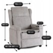 Mebel Elite Раскладной кресло Spencer, серый, из вельвета, ME.SPENCER/P/SZTR/FW - Home Club, изображение 10