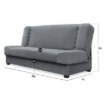 Mebel Elite Набор из 2 диванов-кроватей Piano, серый велюр, PPHUE.DOROTKA/PAROS6/Z2/WER - Home Club, изображение 9