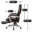 Mebel Elite Обертове крісло Giorgio з функцією масажу та підігріву, коричневе, ME.GIORGIO/BR/E/FO - Home Club, Зображення 10