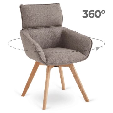 Mebel Elite Вращающееся кресло Dias, коричневое, ME.DIAS/BR/T/K - Home Club