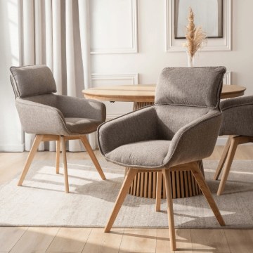 Mebel Elite Вращающееся кресло Dias, коричневое, ME.DIAS/BR/T/K - Home Club