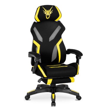 Mebel Elite Игровое вращающееся кресло Maximo, чёрно-жёлтое, ME.MAXIMO/CZ/ZO/T/FO - Home Club