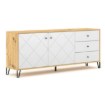 Mebel Elite Комод Bacardi 183 см, дуб Artisan/белый, W.BILBAO/BL6/DA/B/KOM2D3S - Home Club