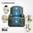 Mebel Elite Раскладной массажный кресло Box, зелёный, из вельвета, ME.BOX2/Z/SZTR/FW - Home Club, изображение 6