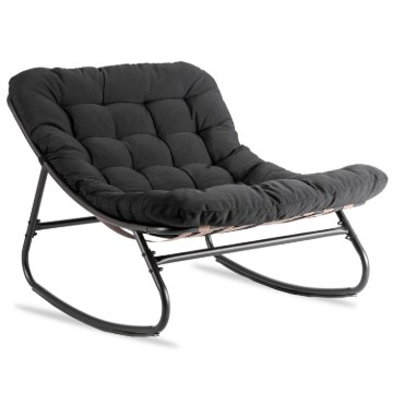 Mebel Elite Кресло-качалка Aurora, чёрное, ME.AURORA/CZ/T/FW - Home Club