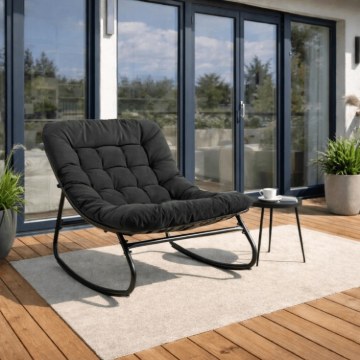 Mebel Elite Кресло-качалка Aurora, чёрное, ME.AURORA/CZ/T/FW - Home Club