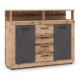 Mebel Elite Комод Blago Midi B 119,5 см, «Сирий дуб»/«Графіт», W.LUNA/MIDIB/OSL/MA/KOM2D4S - Home Club