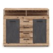 Mebel Elite Комод Blago Midi B 119,5 см, цвет «Сырой дуб/Графит», W.LUNA/MIDIB/OSL/MA/KOM2D4S - Home Club, изображение 3