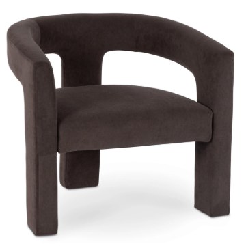 Mebel Elite Кресло для отдыха Lille, коричневое, велюровое, ME.LILLE/BR/V/FW - Home Club