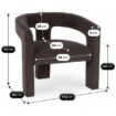 Mebel Elite Кресло для отдыха Lille, коричневое, велюровое, ME.LILLE/BR/V/FW - Home Club, изображение 7