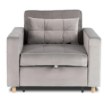 Mebel Elite Раскладной кресло Solor, серый велюр, ME.SOLOR2/P/V/FW - Home Club, изображение 3