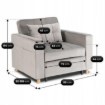 Mebel Elite Раскладной кресло Solor, серый велюр, ME.SOLOR2/P/V/FW - Home Club, изображение 14