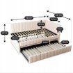 Mebel Elite Кровать 120x200 Villemo, кремового цвета, из ткани «букле», ME.VILLEMO/120/90/KR/TB/LOZWYS - Home Club, изображение 8