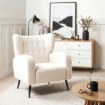 Mebel Elite Кресло для отдыха Nico кремового цвета из ткани «букле», ME.NICO/KR/DREW/TB/FW - Home Club, изображение 2