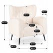 Mebel Elite Кресло для отдыха Nico кремового цвета из ткани «букле», ME.NICO/KR/DREW/TB/FW - Home Club, изображение 9