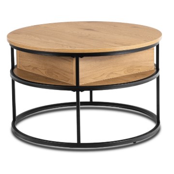 Mebel Elite Столик Astur «Дуб/Чёрный», ME.ASTUR/D/CZ/L - Home Club