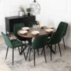 Mebel Elite Стіл Dorian, розкладний, 80–160 см, дуб у стилі рустик/чорний, ME.DORIAN/DRU/CZ/S - Home Club, Зображення 6