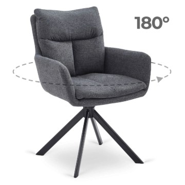 Mebel Elite Вращающееся кресло Paul темно-серого цвета, ME.PAUL/CZ/T/K - Home Club
