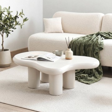 Mebel Elite Кофейный столик Playa, белый, ME.PLAYA/MB/L - Home Club