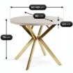 Mebel Elite Стол Dorian, раскладной, 80–160 см, цвет «Кашмир»/«Золотой», ME.DORIAN/KASZ/ZL/S - Home Club, изображение 10