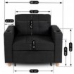 Mebel Elite Раскладной кресло Solor, черный, ME.SOLOR/CZ/T/FW - Home Club, изображение 11