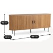 Mebel Elite Комод Trish 180 см, двухдверный, с выдвижными ящиками, дуб, ME.TRISH/D/KOM180 - Home Club, изображение 10