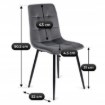 Mebel Elite Стілець Peru сірий велюровий, ME.PERU/P/V/K - Home Club, Зображення 6