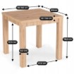 Mebel Elite Розкладний стіл Max 80–160 см, дуб Artisan, W.MAX/DA/S - Home Club, Зображення 10