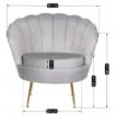 Mebel Elite Крісло Angel, сіре, велюрове, ME.ANGEL/P/V/FW - Home Club, Зображення 7