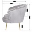 Mebel Elite Крісло Angel, сіре, велюрове, ME.ANGEL/P/V/FW - Home Club, Зображення 8