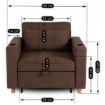 Mebel Elite Раскладной кресло Solor, коричневый, ME.SOLOR/BR/T/FW - Home Club, изображение 11