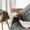 Mebel Elite Стілець Luise, сірий/горіх, велюровий, ME.LUISE/P/O/V/DG/K - Home Club, Зображення 5