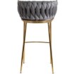 Mebel Elite Барный стул Flores 2, серый, велюровый, ME.FLORES2/P/ZL/V/H - Home Club, изображение 6