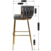 Mebel Elite Барный стул Flores 2, серый, велюровый, ME.FLORES2/P/ZL/V/H - Home Club, изображение 8