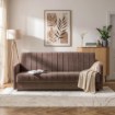Mebel Elite Раскладной диван Porto, коричневый, велюровый, PPHUE.PIEER/SALLY3/WER - Home Club, изображение 2