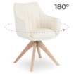 Mebel Elite Вращающееся кресло Lemon кремового цвета из ткани «букле», ME.LEMON/KR/TB/K - Home Club