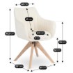 Mebel Elite Вращающееся кресло Lemon кремового цвета из ткани «букле», ME.LEMON/KR/TB/K - Home Club, изображение 6