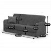 Mebel Elite Раскладной диван Porto, серый, велюровый, PPHUE.PIEER/SALLY9/WER - Home Club, изображение 8