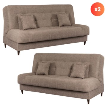Mebel Elite Набор из 2 диванов-кроватей Nepal, коричневого цвета, PPHUE.WERONIKA/POLARIS4/Z2/WER - Home Club