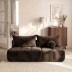 Mebel Elite Раскладной диван Saria, коричневый, велюровый, COM.CLOUD/MONOLITH29/SOF - Home Club, изображение 2