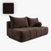 Mebel Elite Раскладной диван Saria, коричневый, велюровый, COM.CLOUD/MONOLITH29/SOF - Home Club, изображение 4