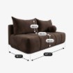 Mebel Elite Раскладной диван Saria, коричневый, велюровый, COM.CLOUD/MONOLITH29/SOF - Home Club, изображение 8