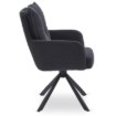 Mebel Elite Вращающееся кресло City, чёрное, из вельвета, ME.CITY/CZ/SZTR/K - Home Club, изображение 8
