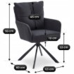 Mebel Elite Вращающееся кресло City, чёрное, из вельвета, ME.CITY/CZ/SZTR/K - Home Club, изображение 11