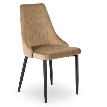 Mebel Elite Стілець Bari, бежевий, велюровий, ME.BARI/BZ/V/K - Home Club