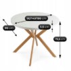 Mebel Elite Стол Lugo, раскладной, 90–190 см, белый/дуб, ME.LUGO/B/DREW/S - Home Club, изображение 9