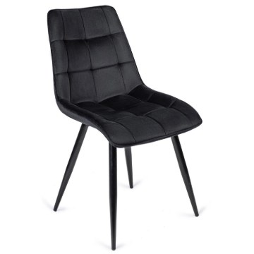Mebel Elite Стул Rio, черный, велюровый, ME.RIO/CZ/V/K - Home Club
