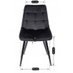 Mebel Elite Стілець Rio, чорний, велюровий, ME.RIO/CZ/V/K - Home Club, Зображення 9