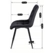 Mebel Elite Стілець Rio, чорний, велюровий, ME.RIO/CZ/V/K - Home Club, Зображення 10